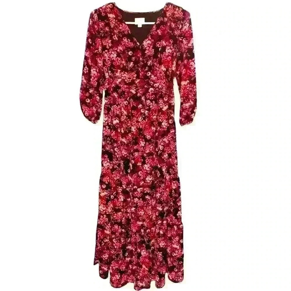 Isabel Maternity Floral Patterned Empire Waist Maxi Dress Size Small - Picture 5 of 10
